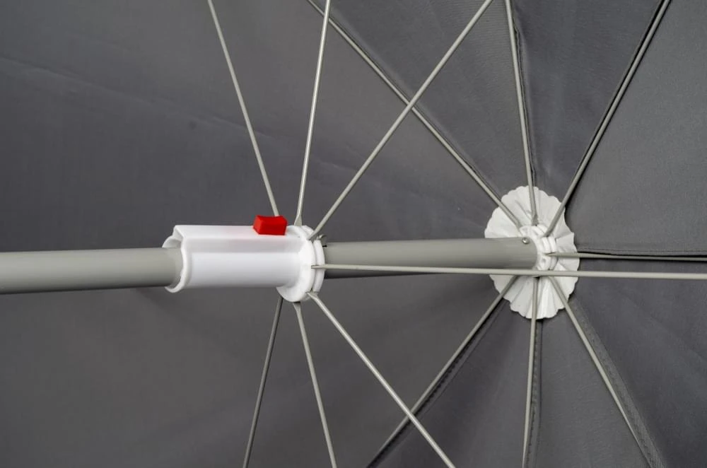 Bo-Camp Parasol Ø 200 Zwart 2 Bo-Camp Parasol Ø 200 Zwart - Afbeelding 2