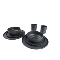 Bo-Camp Patom 16-delige Serviesset Donkergrijs -Bo-Camp Winkel 79360 bo camp bc ind serviesset patom 16 dlg antraciet